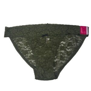 Xhilaration Women's Size XL 15-17 Panty Bikini Lace Green New With Tags